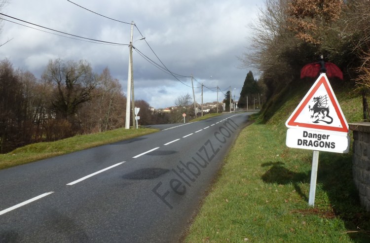Dragons invade Felletin, a pretty town in La Creuse, France